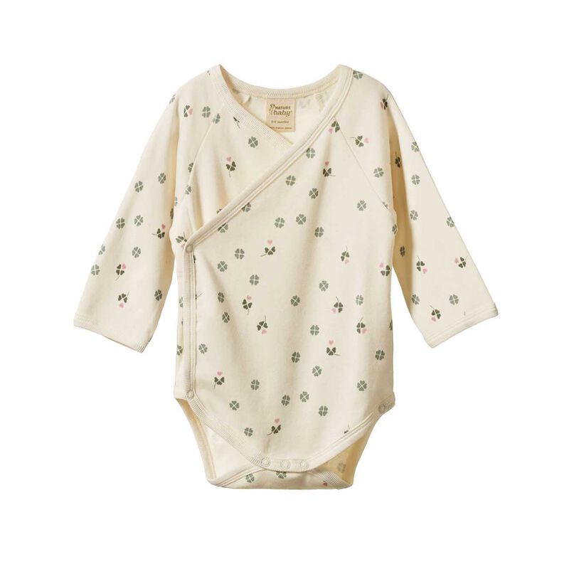 Nature Baby Long Sleeve Kimono Bodysuit image number 0